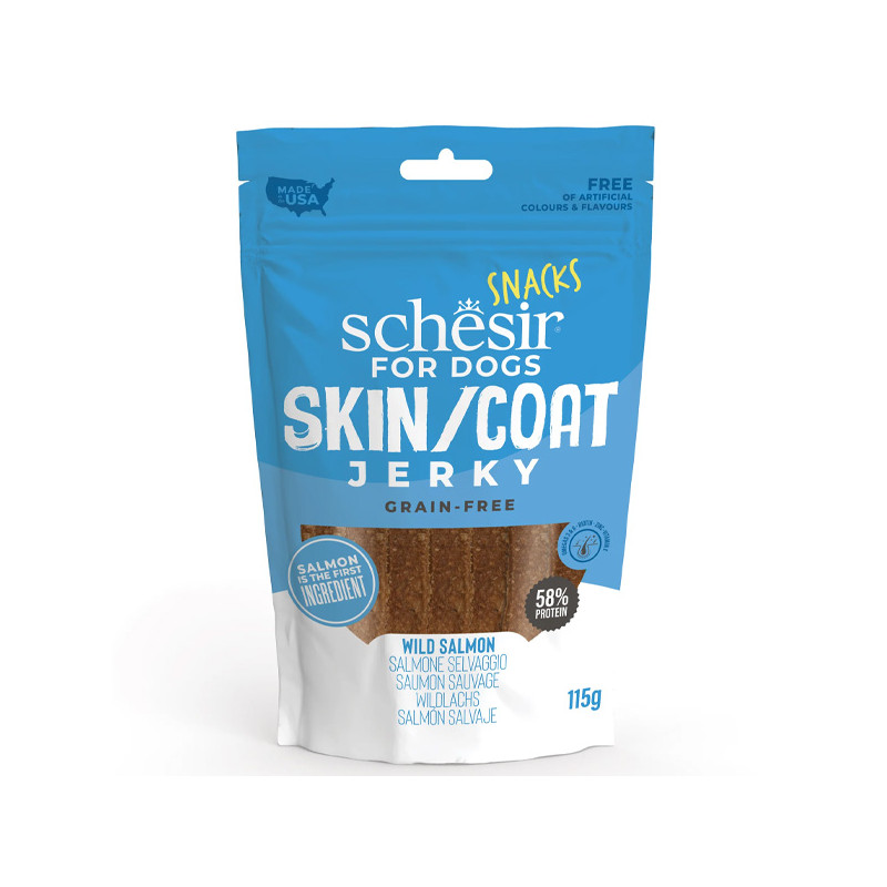 Schesir - Snack Jerky Skin et Coat 115 g (Chien)