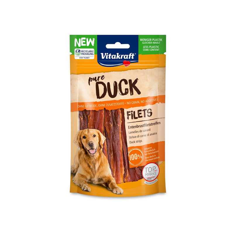 Vitakraft - Dog Snack Pure Duck Strisce of Carne of Duck - 80GR (Dog) Vitakraft - Dog Snack Pure Duck Strisce of Carne of Duck - 80GR (Dog)