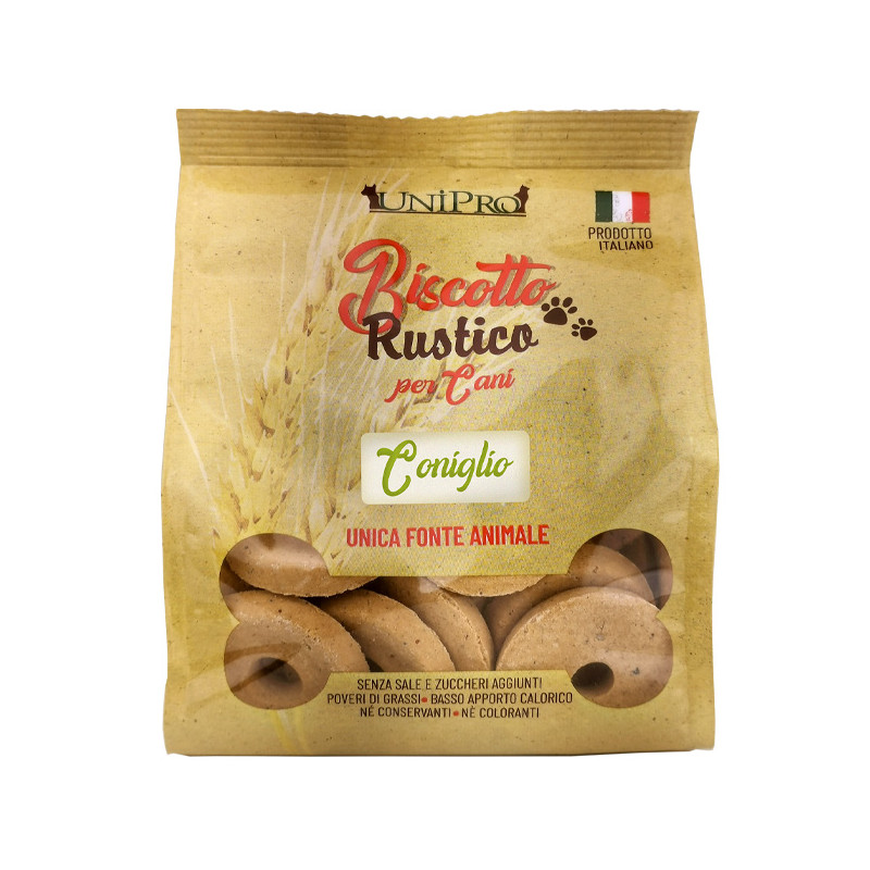 Unipro - Biscotto Rustico per Cani al Coniglio - 300GR (Cane) Unipro - Biscotto Rustico per Cani al Coniglio - 300GR (Cane)