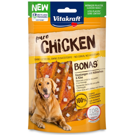Vitakraft - Dog Snack Chicken Bonas Bastoncini di Pollo con Formaggio - 80GR (Cane) -