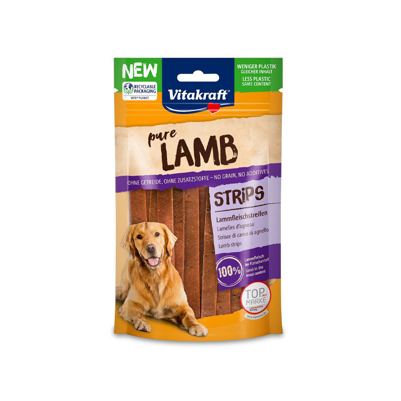 Vitakraft - Dog Snack Pure Lamb Strisce di Carne di Agneau 80 g (Chien) Vitakraft - Dog Snack Pure Lamb Strisce di Carne di Agneau 80 g (Chien)