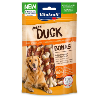 Vitakraft - Dog Snack Duck Bonas Ossi di Calcio con Anatra - 80GR (Cane) - 