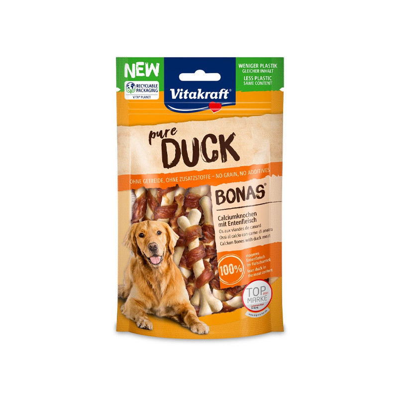 Vitakraft - Dog Snack Duck Bonas Ossi di Calcio con Anatra - 80GR (Cane) Vitakraft - Dog Snack Duck Bonas Ossi di Calcio con Anatra - 80GR (Cane)