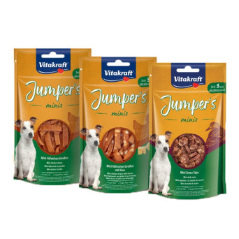 Vitakraft - Jumper’s Mini - Strisce al Pollo con Formaggio - 80Gr (Cane) - 