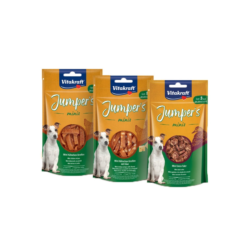 Vitakraft - Jumper's Mini - Strisce with Chicken with Cheese - 80Gr (Dog) Vitakraft - Jumper's Mini - Strisce with Chicken with Cheese - 80Gr (Dog)