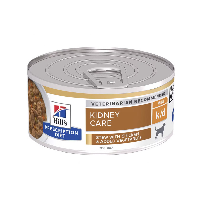 Hill's - Prescription Diet Canine Mini k/d Kidney Care Ragoût avec poulet et légumes 156 g (Chien) Hill's - Prescription Diet Canine Mini k/d Kidney Care Ragoût avec poulet et légumes 156 g (Chien)