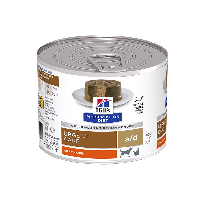 Hill's - Prescription Diet A/D con Pollo a Paté per Cani e Gatti - 200GR (Cane)