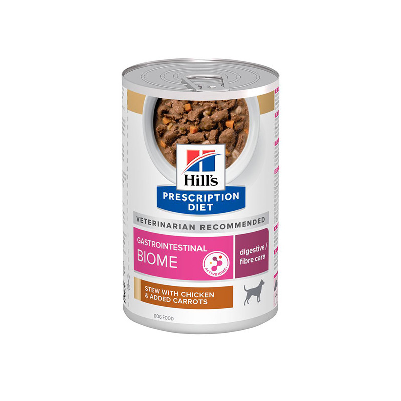 Hill's - Prescription Diet Gastrointestinal Biome Spezzatino with Chicken and Carrots Aggiunte - 354GR (Dog) Hill's - Prescription Diet Gastrointestinal Biome Spezzatino with Chicken and Carrots Aggiunte - 354GR (Dog)