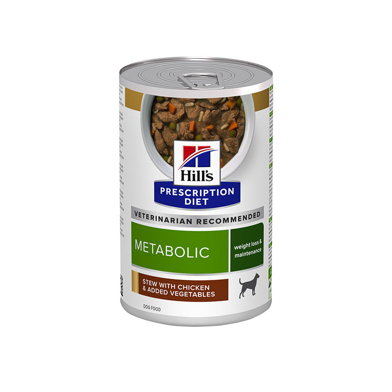 Hill's - Prescription Diet Metabolic Canine Weight Management Spezzatino di Pollo e Verdure - 354GR (Cane) Hill's - Prescription Diet Metabolic Canine Weight Management Spezzatino di Pollo e Verdure - 354GR (Cane)