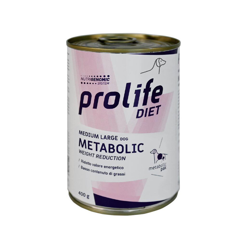 Prolife - Dog Medium Large Metabolic Weight Reduction - 6X400GR (Cane) Prolife - Dog Medium Large Metabolic Weight Reduction - 6X400GR (Cane)