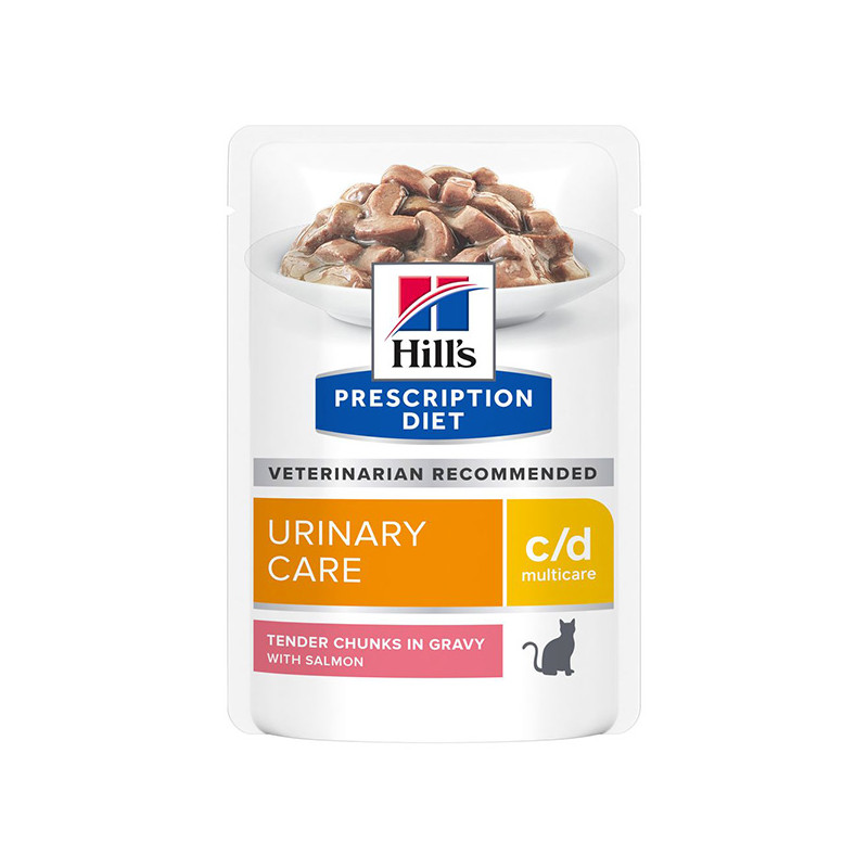 Hill's - Prescription Diet c/d Urinary Care Multicare mit Lachs - 85GR (Katze) Hill's - Prescription Diet c/d Urinary Care Multicare mit Lachs - 85GR (Katze)