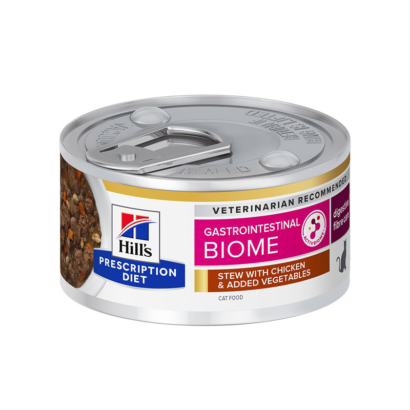 Hill's - Prescription Diet Gastrointestinal Biome Spezzatino con Pollo e Verdure Aggiunte - 82GR (Gatto) Hill's - Prescription Diet Gastrointestinal Biome Spezzatino con Pollo e Verdure Aggiunte - 82GR (Gatto)