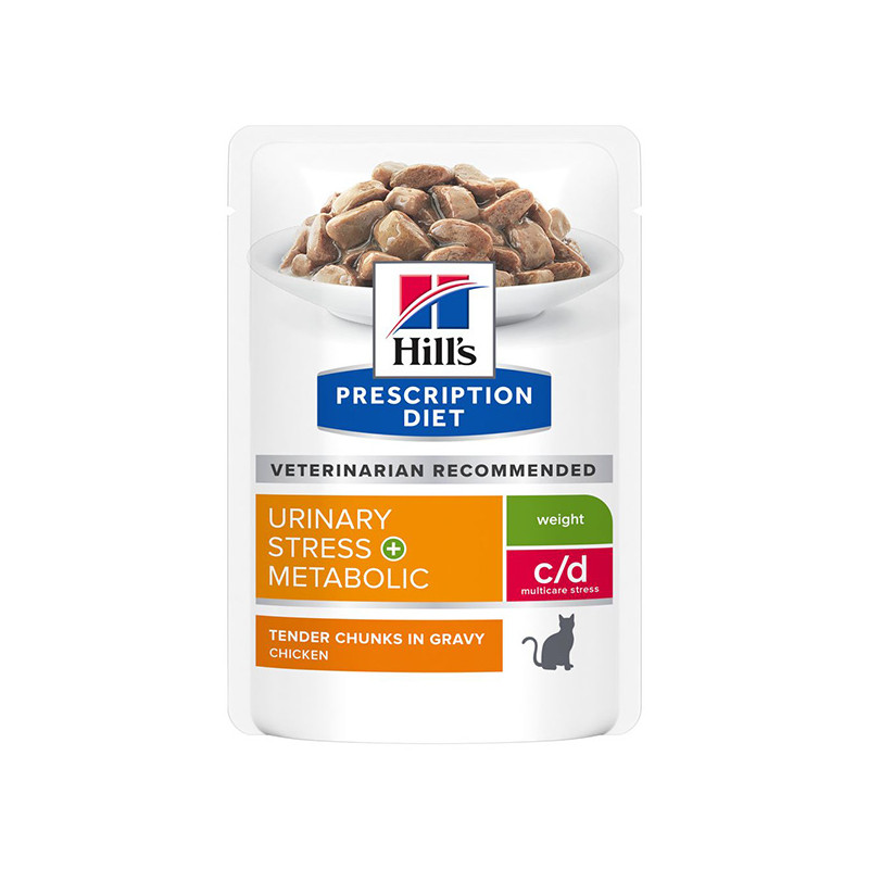 Hill's - Prescription Diet c/d Multicare Stress + Metabolic Bocconcini di Pollo - 85GR (Gatto)