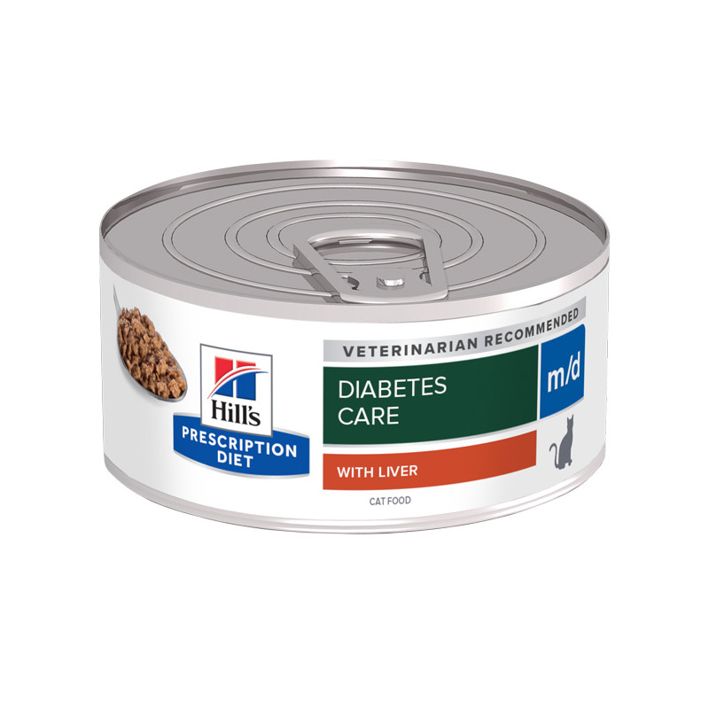 Hill's - Prescription Diet m/d avec Fegato per la Gestione del Diabete 156 g (Chat)
