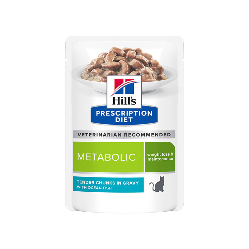Hill's - Prescription Diet Metabolic con Pesce Oceanico in Bocconcini - 85GR (Gatto) Hill's - Prescription Diet Metabolic con Pesce Oceanico in Bocconcini - 85GR (Gatto)