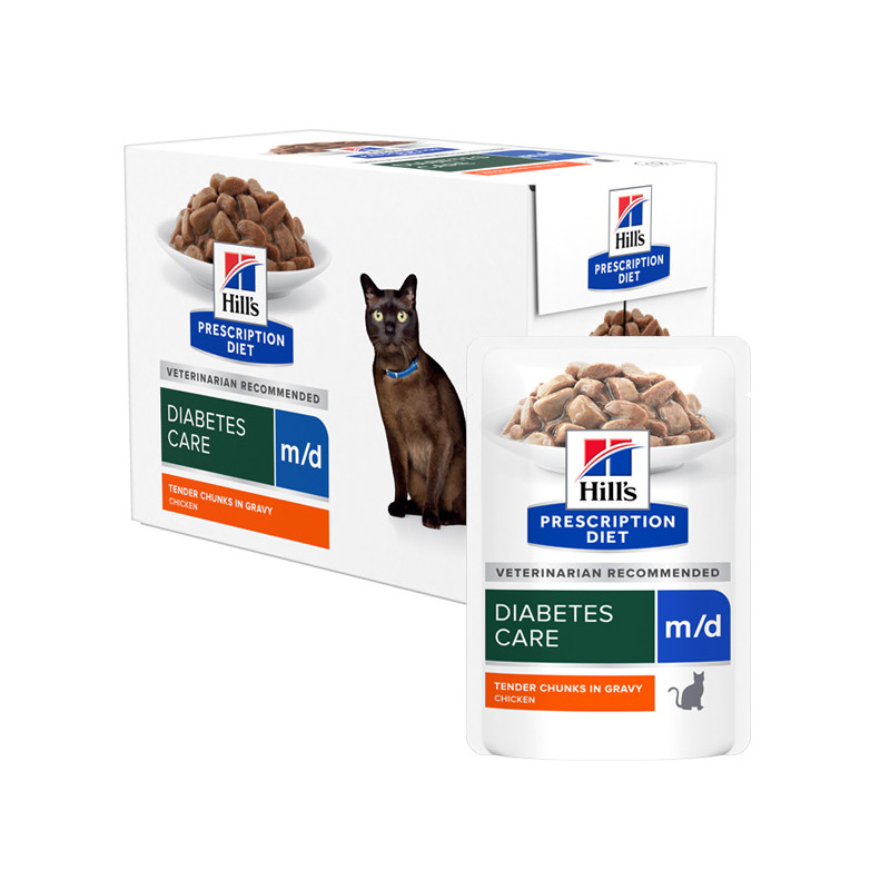 Hill's - Prescription Diet m/d Diabetes Huhn - 12X85GR (Katze) Hill's - Prescription Diet m/d Diabetes Huhn - 12X85GR (Katze)