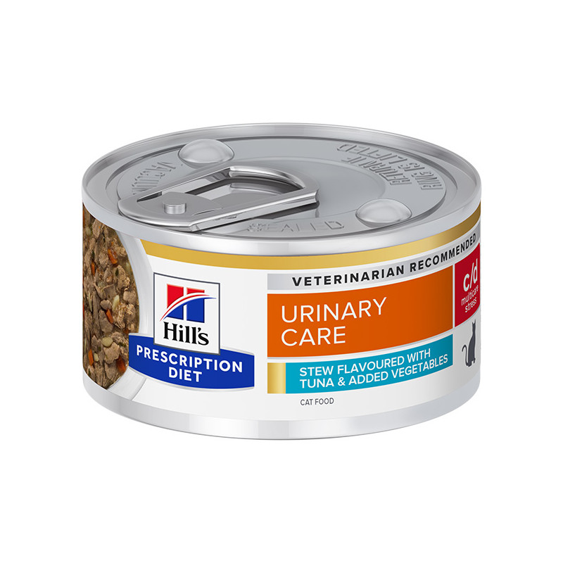 Hill's - Prescription Diet Cat c/d Multicare Stress Urinary Care Spezzatino with Tuna and Verdure - 82GR (Cat) Hill's - Prescription Diet Cat c/d Multicare Stress Urinary Care Spezzatino with Tuna and Verdure - 82GR (Cat)