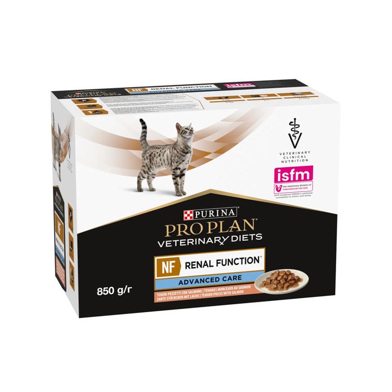 Purina - Pro Plan Veterinary Diets NF Renal Function Advanced Care al Salmone - 10X85GR (Gatto) Purina - Pro Plan Veterinary Diets NF Renal Function Advanced Care al Salmone - 10X85GR (Gatto)