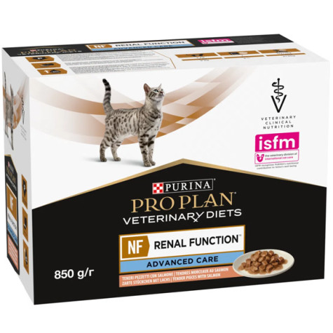 Purina - Pro Plan Veterinary Diets NF Renal Function Advanced Care al Salmone - 10X85GR (Gatto) - 