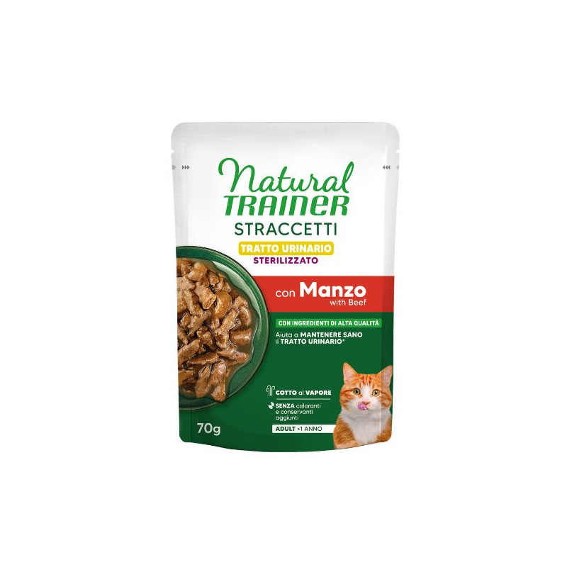 Trainer - Natural Cat Adult Sterilised Straccetti Urinary al Manzo - 70GR (Gatto) Trainer - Natural Cat Adult Sterilised Straccetti Urinary al Manzo - 70GR (Gatto)