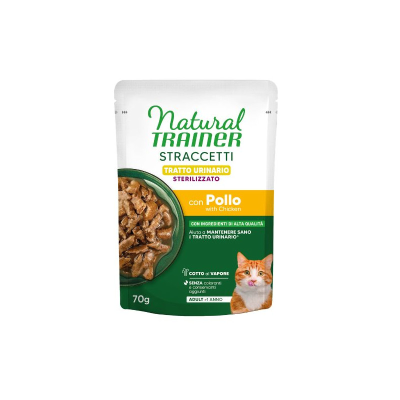 Trainer - Natural Cat Adult Sterilised Straccetti Urinary with Chicken - 70GR (Cat) Trainer - Natural Cat Adult Sterilised Straccetti Urinary with Chicken - 70GR (Cat)