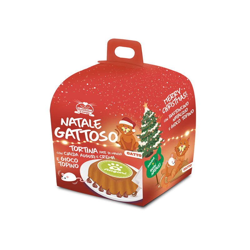 Coltivia - Bauletto Natale Gattoso with Tortina with Patè of Beef and Gioco for Cats - 1 Box Completo (Cat) Coltivia - Bauletto Natale Gattoso with Tortina with Patè of Beef and Gioco for Cats - 1 Box Completo (Cat)