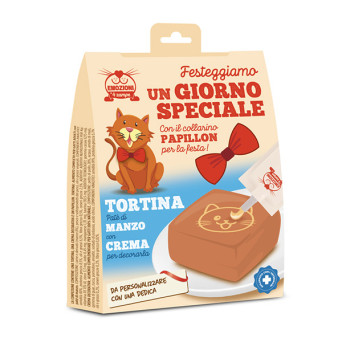 Coltivia - Un Giorno Speciale Kit per il Compleanno del Gatto con Tortina Gusto Manzo - 1 Box Completo (Gatto) - 