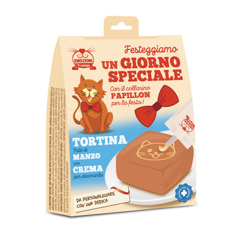 Coltivia - Un Giorno Speciale Kit per il Compleanno del Gatto con Tortina Gusto Manzo - 1 Box Completo (Gatto) - 