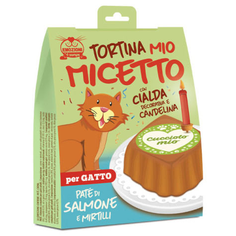 Coltivia - Tortina Mio Micetto al Salmone per Gatti Kitten - 1 Box Completo (Gatto) - 
