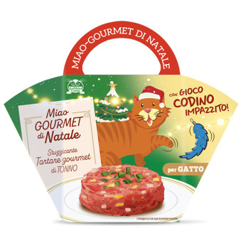 Coltivia - Miao Gourmet di Natale Tartare di Tonno con Gioco per Gatti - 1 Box Completo (Gatto) - 