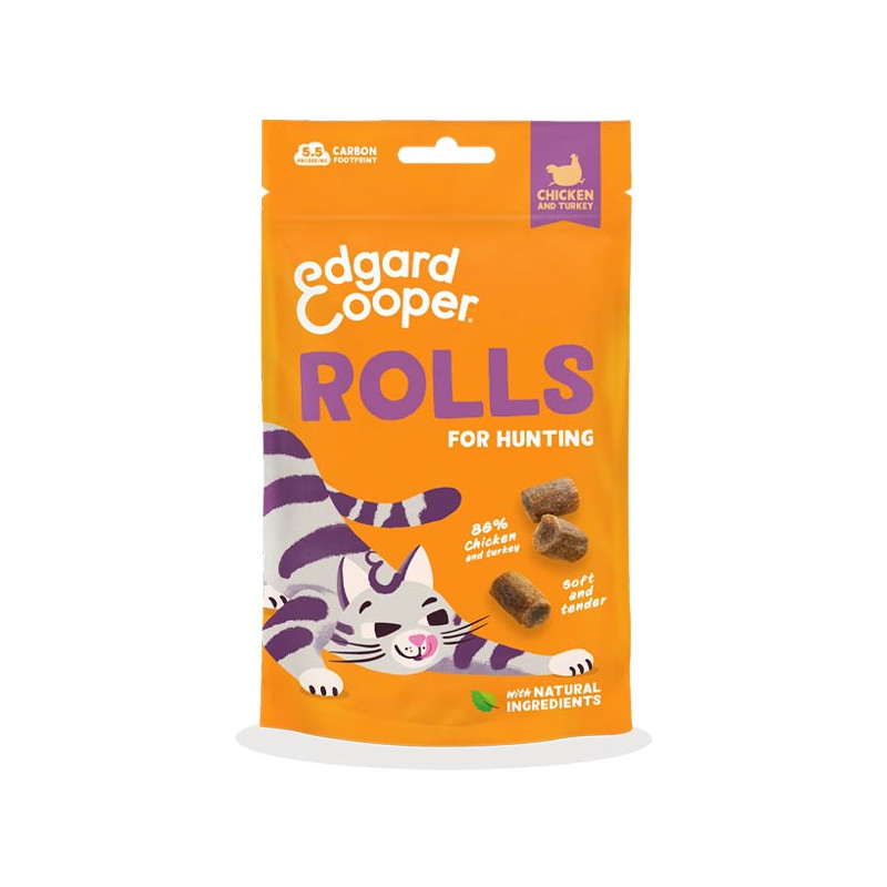 Edgard&Cooper - Snack Cat Rolls Pollo e Tacchino - 45GR (Gatto) Edgard&Cooper - Snack Cat Rolls Pollo e Tacchino - 45GR (Gatto)