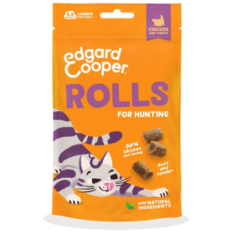 Edgard&Cooper - Snack Cat Rolls Pollo e Tacchino - 45GR (Gatto) -