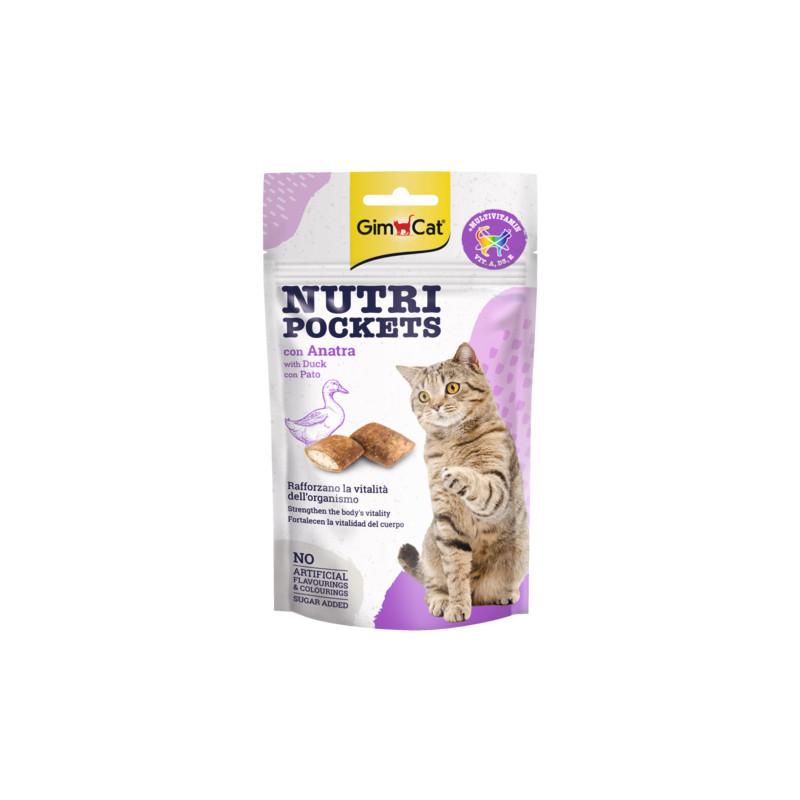 Gimborn Italia - GimCat Nutri Pockets con Anatra - 60GR (Gatto) Gimborn Italia - GimCat Nutri Pockets con Anatra - 60GR (Gatto)
