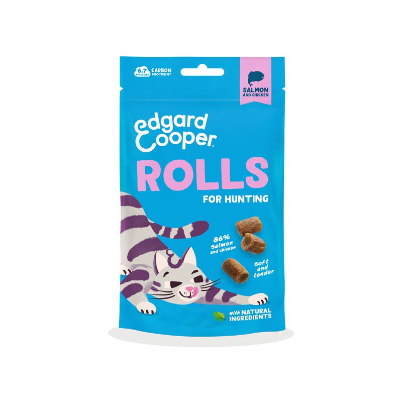Edgard&Cooper - Snack Cat Rolls Salmone e Pollo - 45GR (Gatto) Edgard&Cooper - Snack Cat Rolls Salmone e Pollo - 45GR (Gatto)