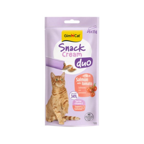 Gimborn Italia - Gimcat Snack Cream Duo Salmone con Pomodoro - 6x15GR (Gatto) -
