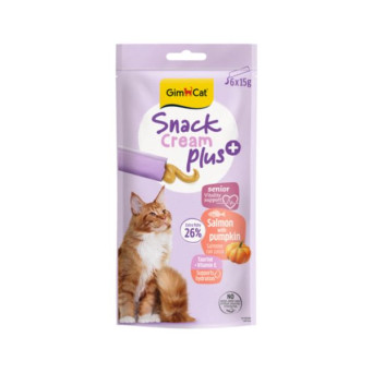 Gimborn Italia - Snack Cream Plus Salmone con Zucca - 6x15GR (Gatto) - 