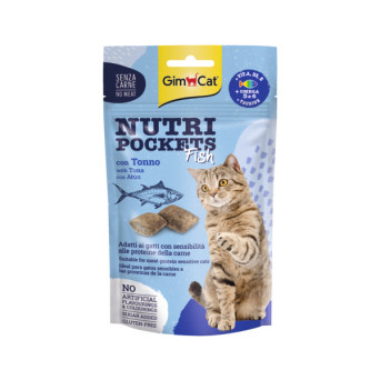 Gimborn Italia - GimCat Nutri Pockets Fish con Tonno - 60GR (Gatto) - 