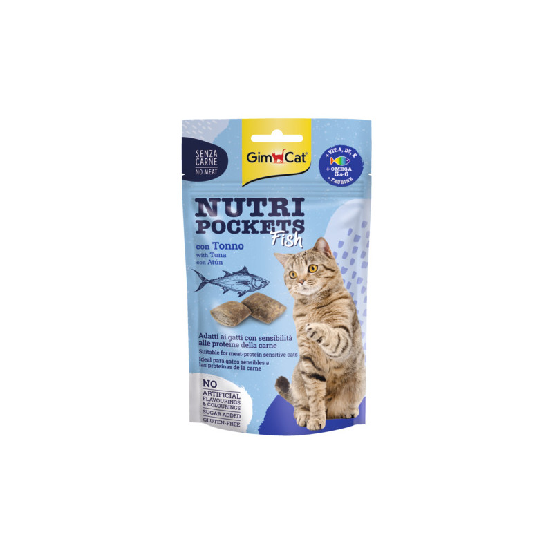 Gimborn Italia - GimCat Nutri Pockets Fish con Tonno - 60GR (Gatto) Gimborn Italia - GimCat Nutri Pockets Fish con Tonno - 60GR (Gatto)