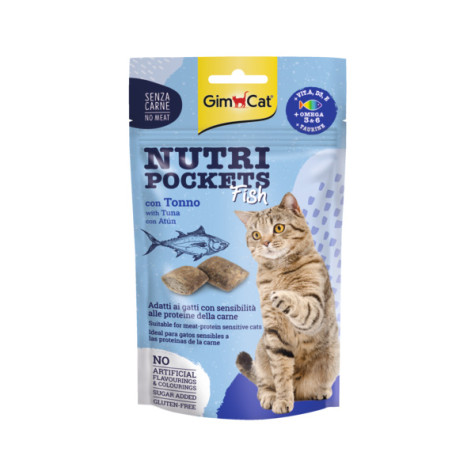 Gimborn Italia - GimCat Nutri Pockets Fish con Tonno - 60GR (Gatto) - 