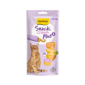 Gimborn Italia - Snack Cream Plus Pollo con Carote - 6x15GR (Gatto) - 