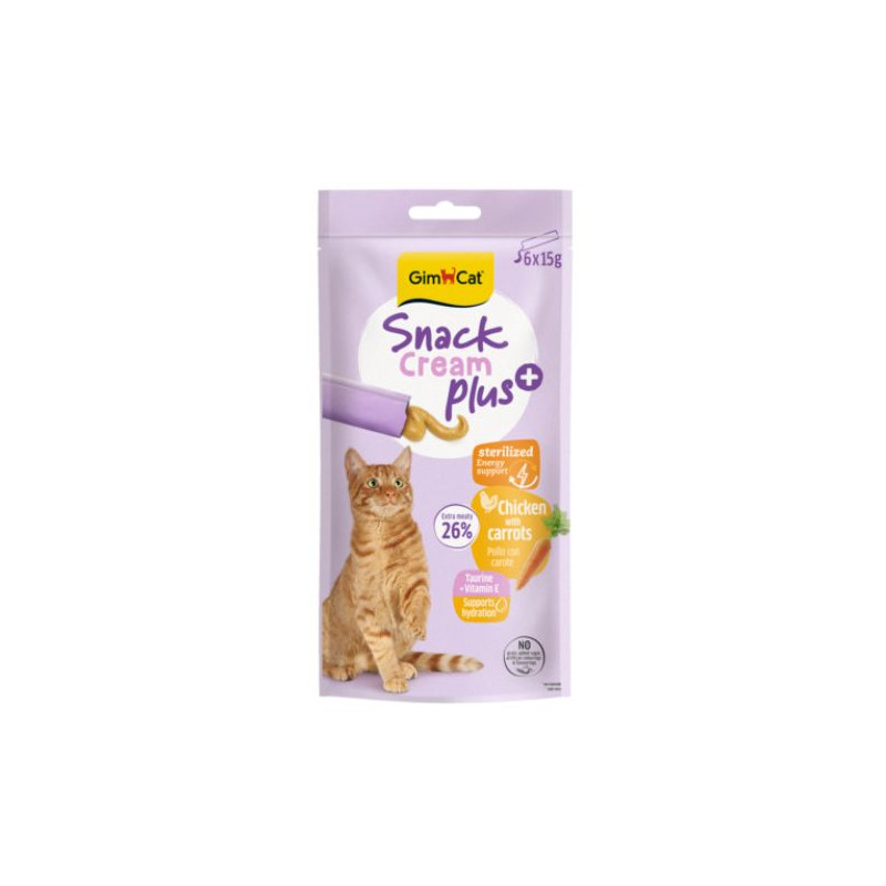 Gimborn Italia - Snack Cream Plus Poulet avec Carottes - 6x15 g (Chat) Gimborn Italia - Snack Cream Plus Poulet avec Carottes - 6x15 g (Chat)