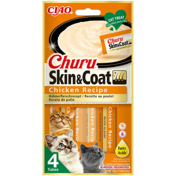 Inaba - Churu Skin&coat al pollo - 4 Sticks x 14Gr. (Gatto) - 