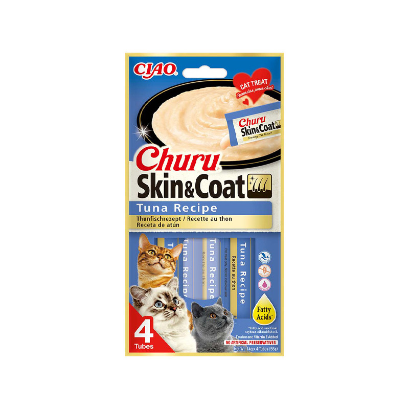 Inaba - Churu Skin&coat mit Thunfisch - 4 Sticks x 14Gr. (Katze) Inaba - Churu Skin&coat mit Thunfisch - 4 Sticks x 14Gr. (Katze)