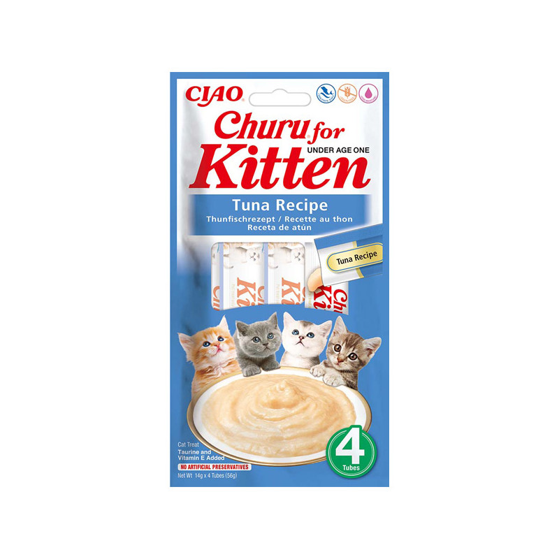 Inaba - Churu Kitten al tonno - 4 Sticks x 14Gr. (Gatto) Inaba - Churu Kitten al tonno - 4 Sticks x 14Gr. (Gatto)