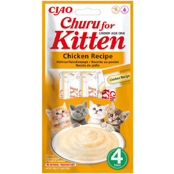 Inaba - Churu Kitten al pollo - 4 Sticks x 14Gr. (Gatto) - 