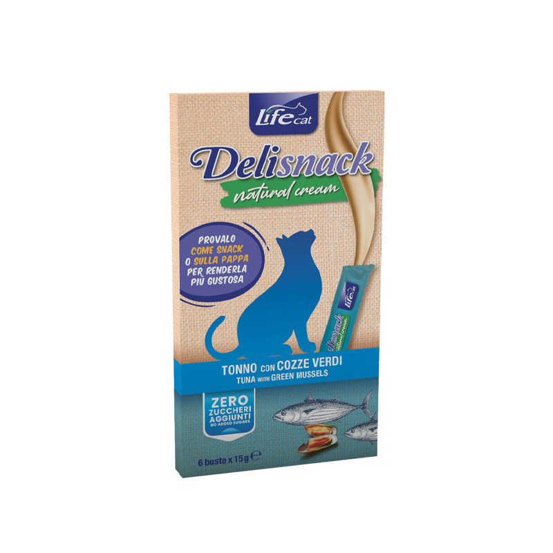 Life Pet Care - Life Cat Deli Snack Natural Cream Thunfisch - 6 Snack (Katze) Life Pet Care - Life Cat Deli Snack Natural Cream Thunfisch - 6 Snack (Katze)