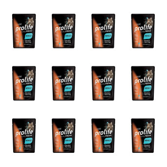 Prolife - Dual Fresh Adult Chicken & Hering 85gr.x12 - 