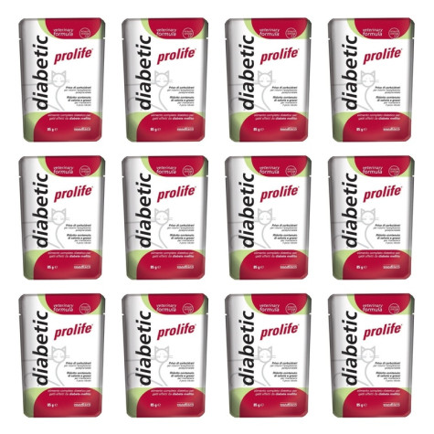Prolife - Prolife Veterinary Diabetic 12x85gr - 