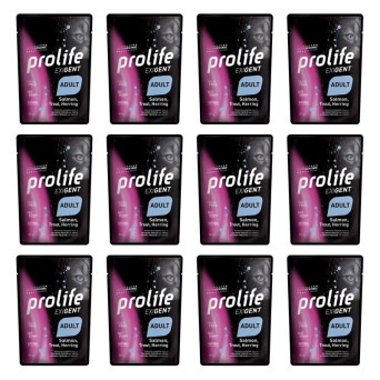 Prolife - Exigent Adult Salmon Trout & Herring 12x85gr - 