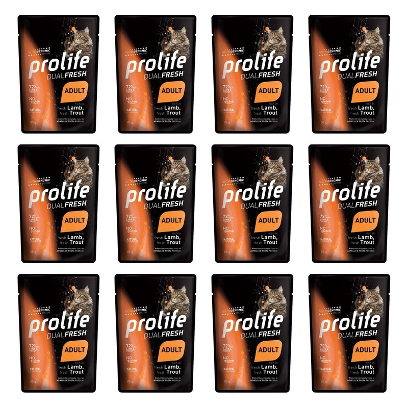 Prolife - Dual Fresh Adult Lammforelle 12x85gr Prolife - Dual Fresh Adult Lammforelle 12x85gr